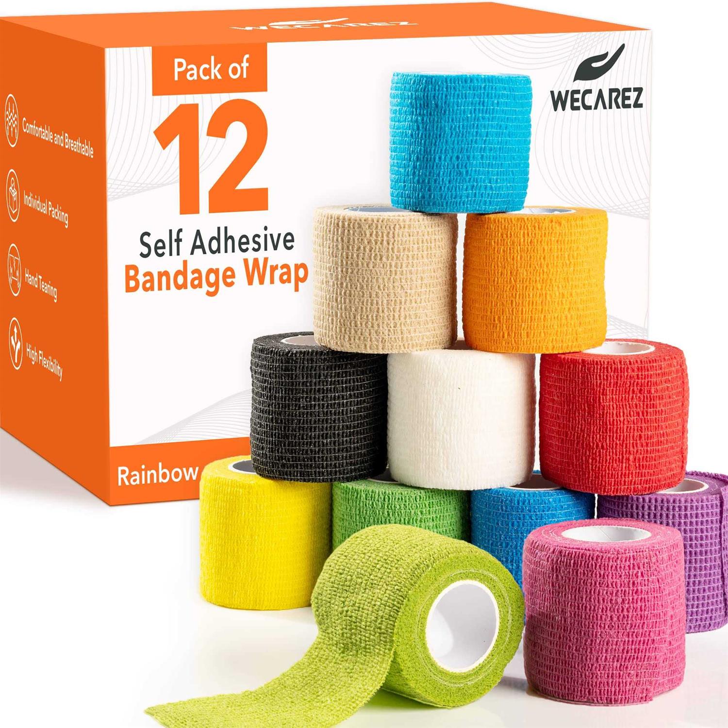WECAREZ Self Adhesive Bandage Wrap 2 inch x 5 Yards Non-Woven Bandage Wrap - Pet Supplies online store