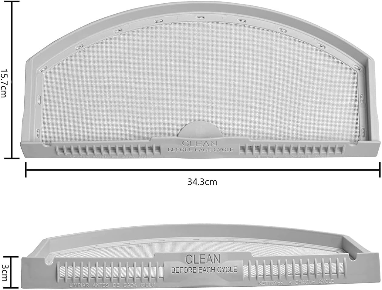 WE03X23881 Dryer Lint Filter Screen- Upgraded Stainless Steel Filter Screen - Compatible for GE Hotpoint Dryers - Replaces AP6031713 PS11763056 PD00036025 WE03X23881 4476390