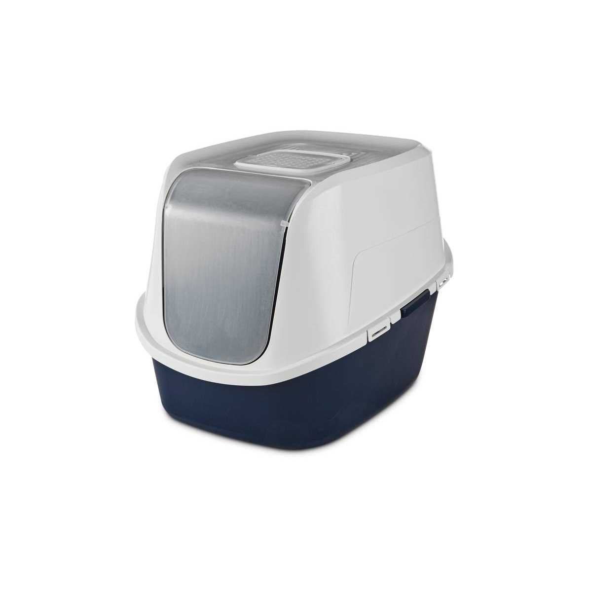 So Phresh Jumbo Enclosed Litter Box in Navy - Pet Supplies online store