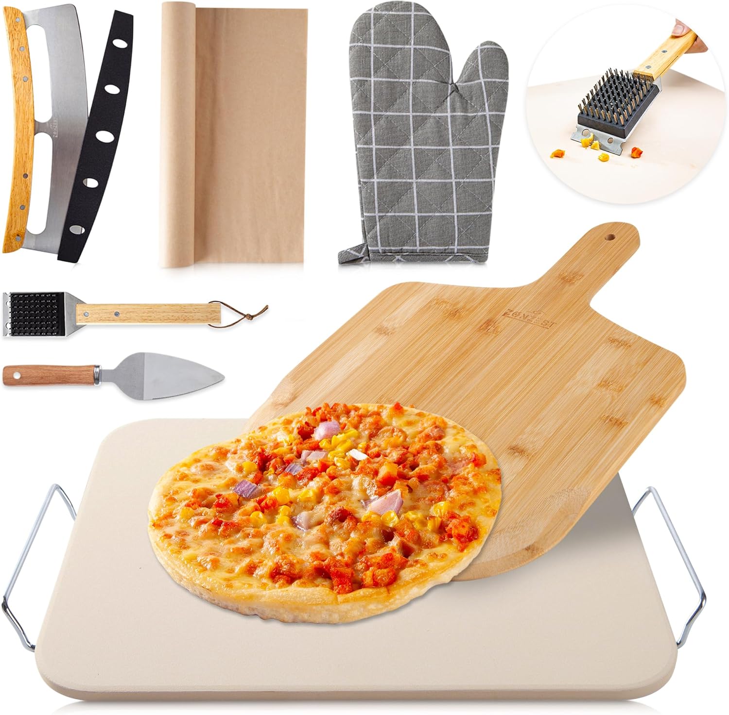 8 Pcs pizza stone set – professional 15