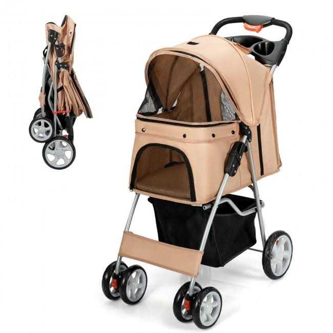 ZENY 4 Wheel Foldable Dog Pet Stroller - Pet Supplies online store