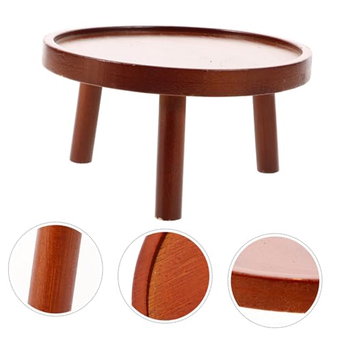 SUPVOX 5pcs Flower Pot Base Small Plant Stand Flower Pot Supports Plant Cake Stool Stand Rustic Display Stand Planter Display Stand Flower Pot Shelf Pedestal Plant Stand Stools Wooden