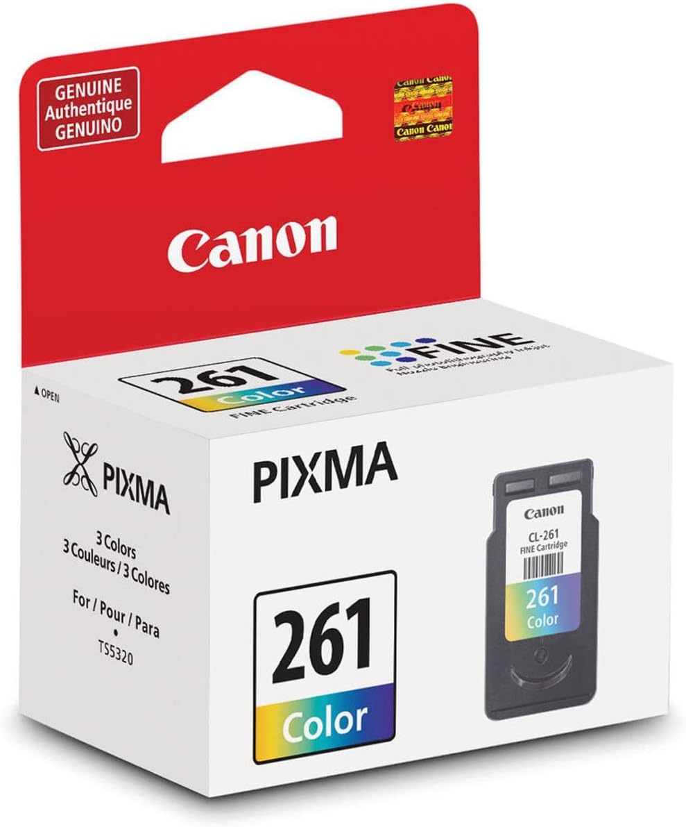 Canon 2 Pack CL-261 Color Ink Cartridge for PIXMA TR7020, TR7020a, TS5320, TS6420, TS6420a Printers