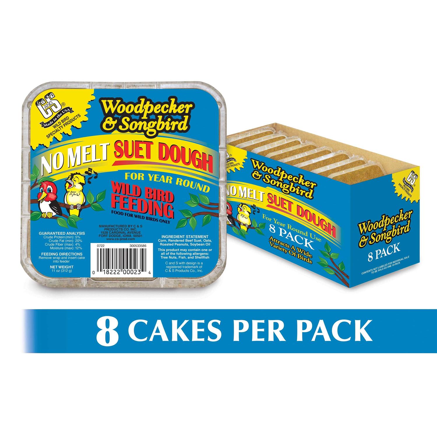 C & S Products No Melt Suet Dough Woodpecker & Songbird Wild Bird Food - Pet Supplies online store