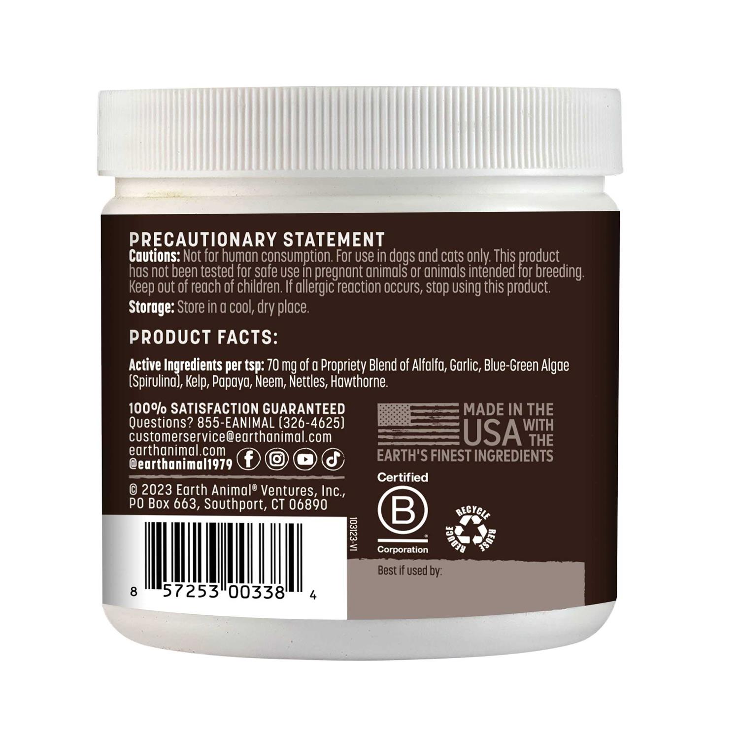 Earth Animal Flea & Tick Daily Herbal Internal Powder - Pet Supplies online store