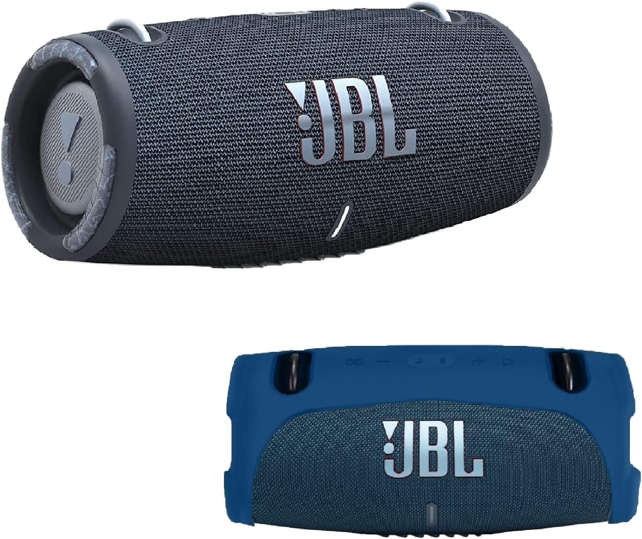 JBL Xtreme 3 - Portable Bluetooth Speaker Bundle with Deluxe CCI Silicone Carrying Sleeve Cover (Blue w/Blue Sleeve)