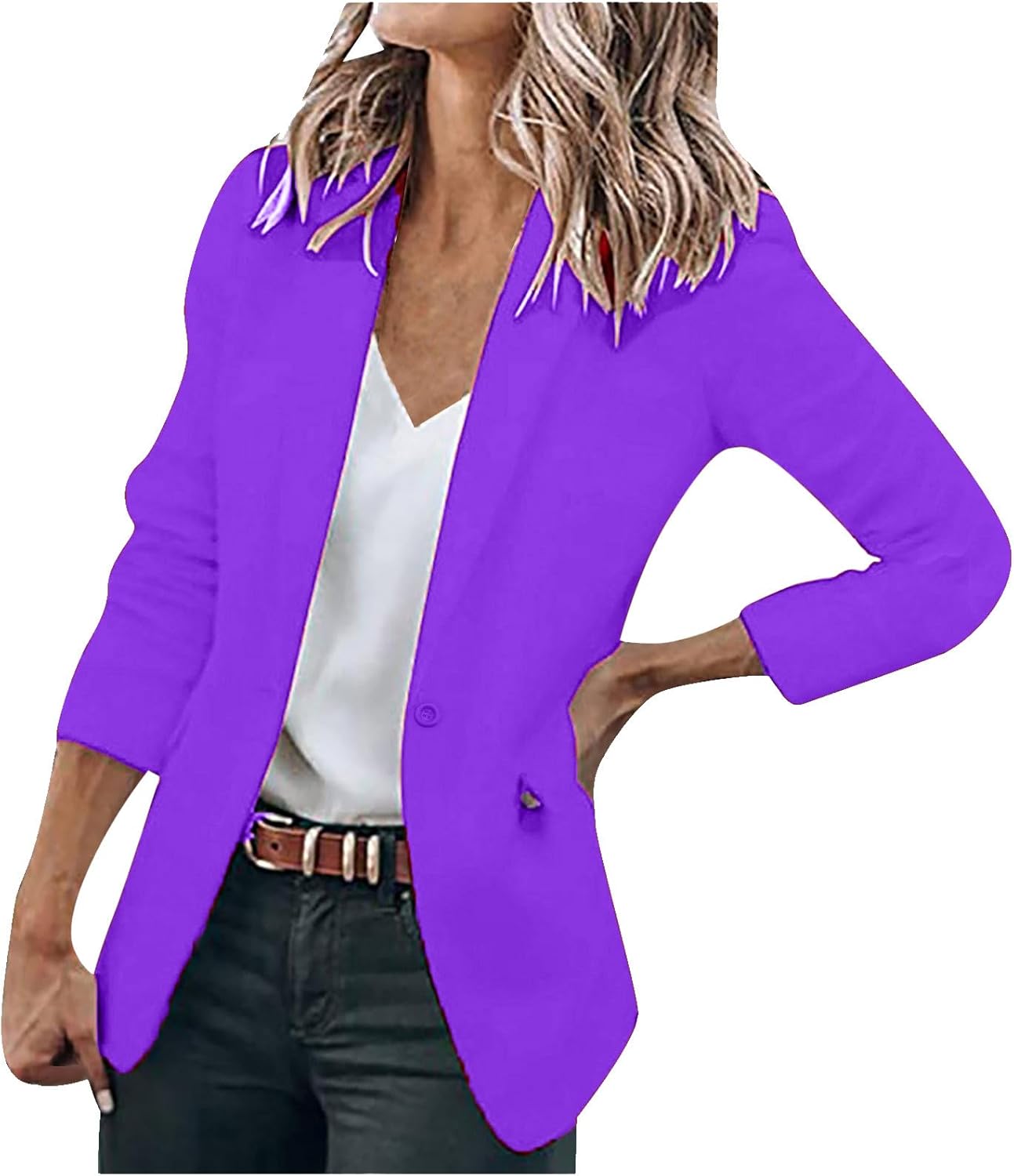 JEGULV Prime Lightning Deals Today Light Weight Jacket,Plus Size Outfit for Curvy Women,Summer Office Attire for Women,Open Front Blazer for Women Pallets for Sale Liquidation