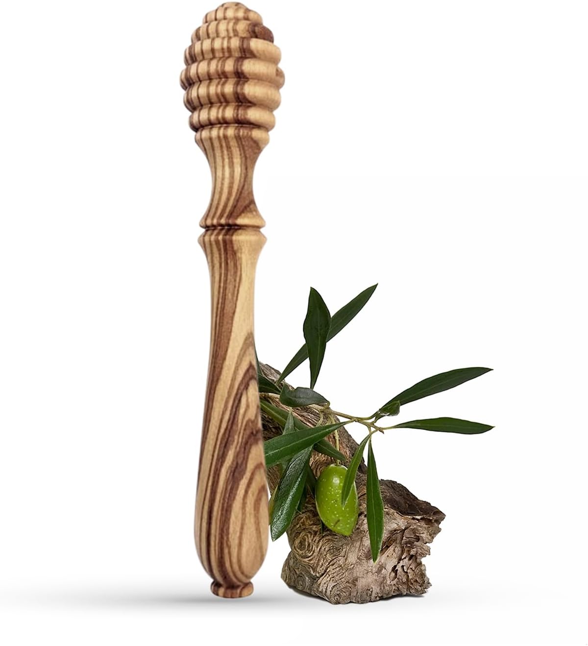 Olive Wood Honey Dipper- 6.2 Inch Wooden Honey Spoon, Honey Sticks,a stunning addition to any kitchen and Wedding Party Favors Gift