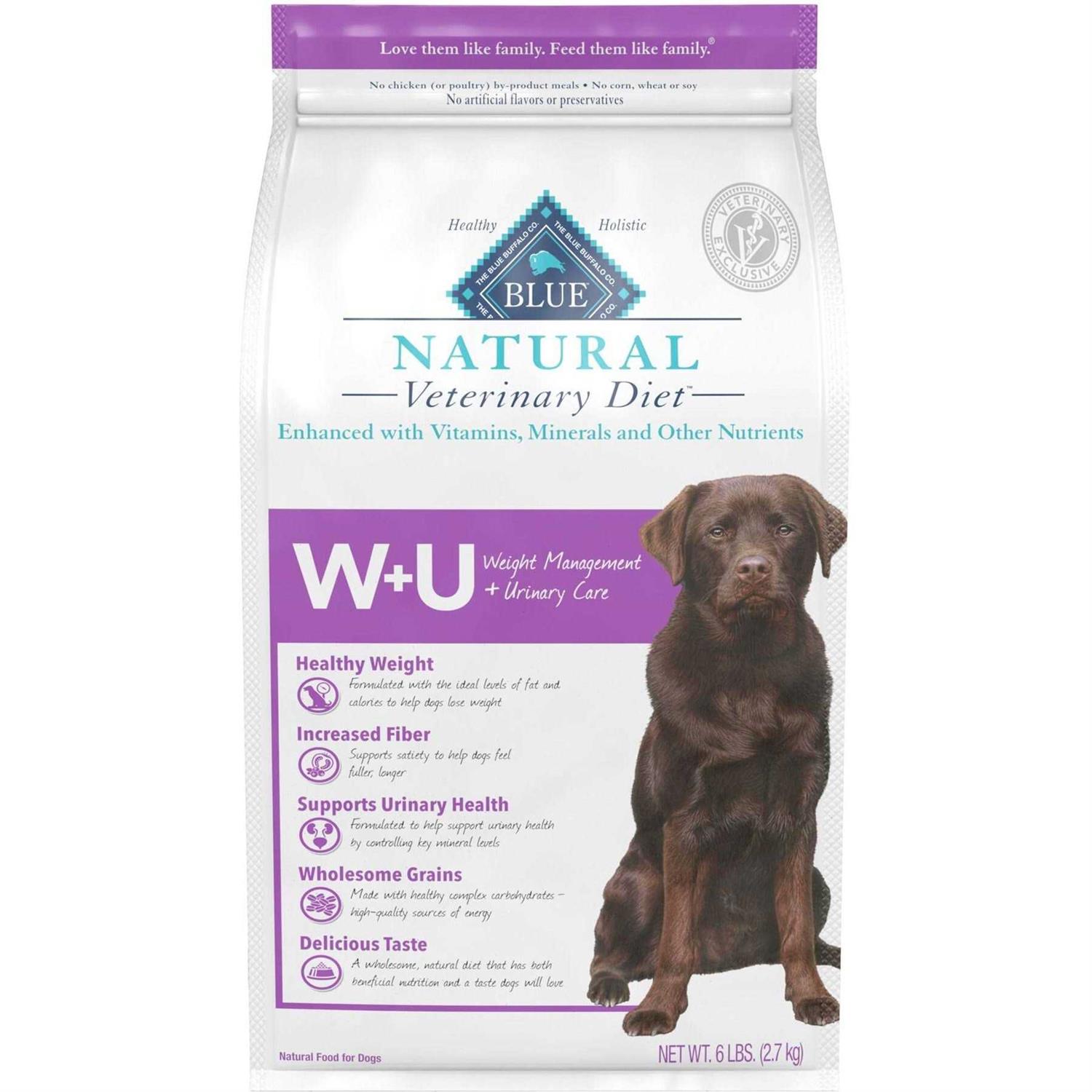 Blue Buffalo Natural Veterinary Diet W+U Weight Management + Urinary Care Dry Dog Food - Pet Supplies online store