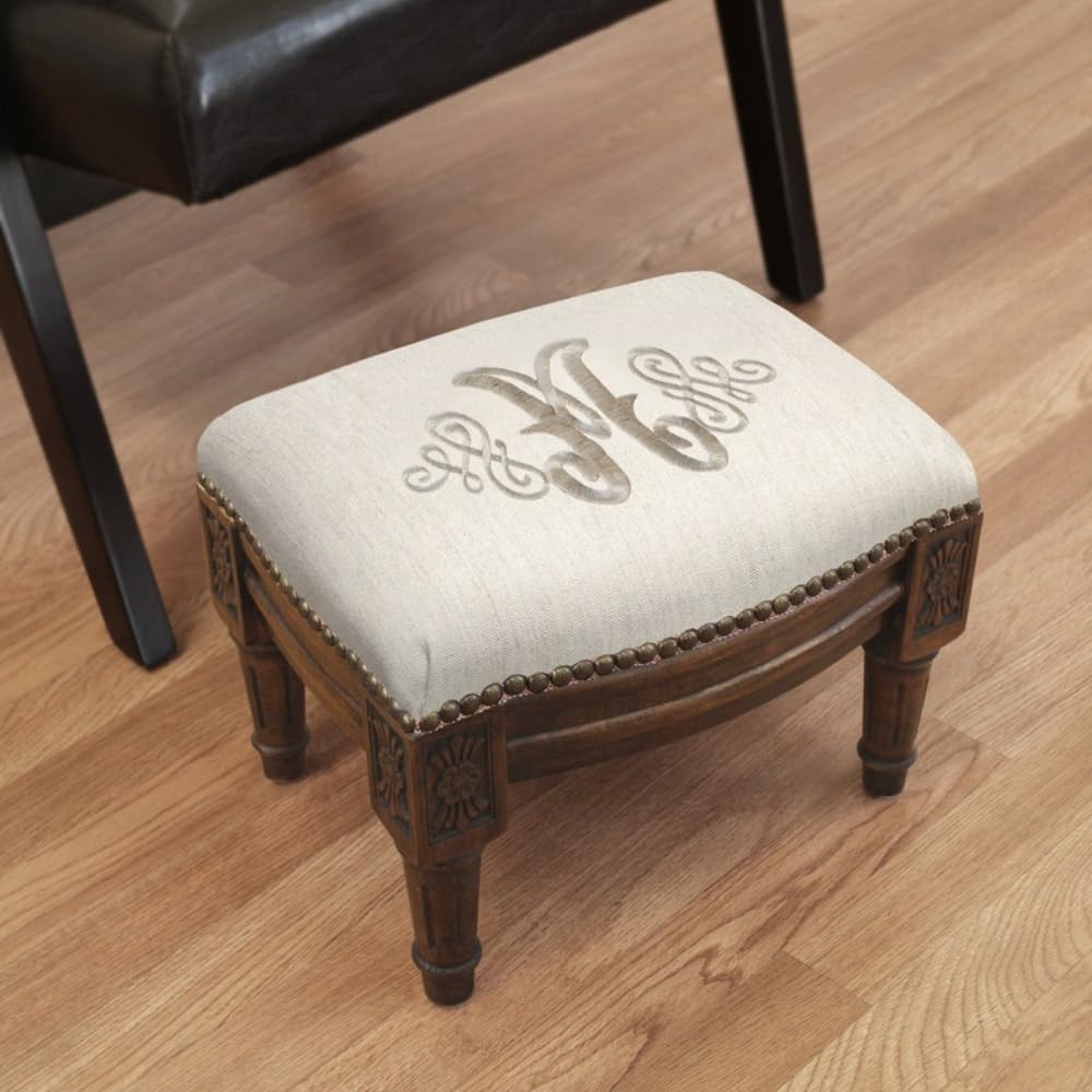 Footstool, Small Footstool Ottoman, Wood Legs, Rectangular Stool, Ottoman Footrest Modern Home Bedroom, 14