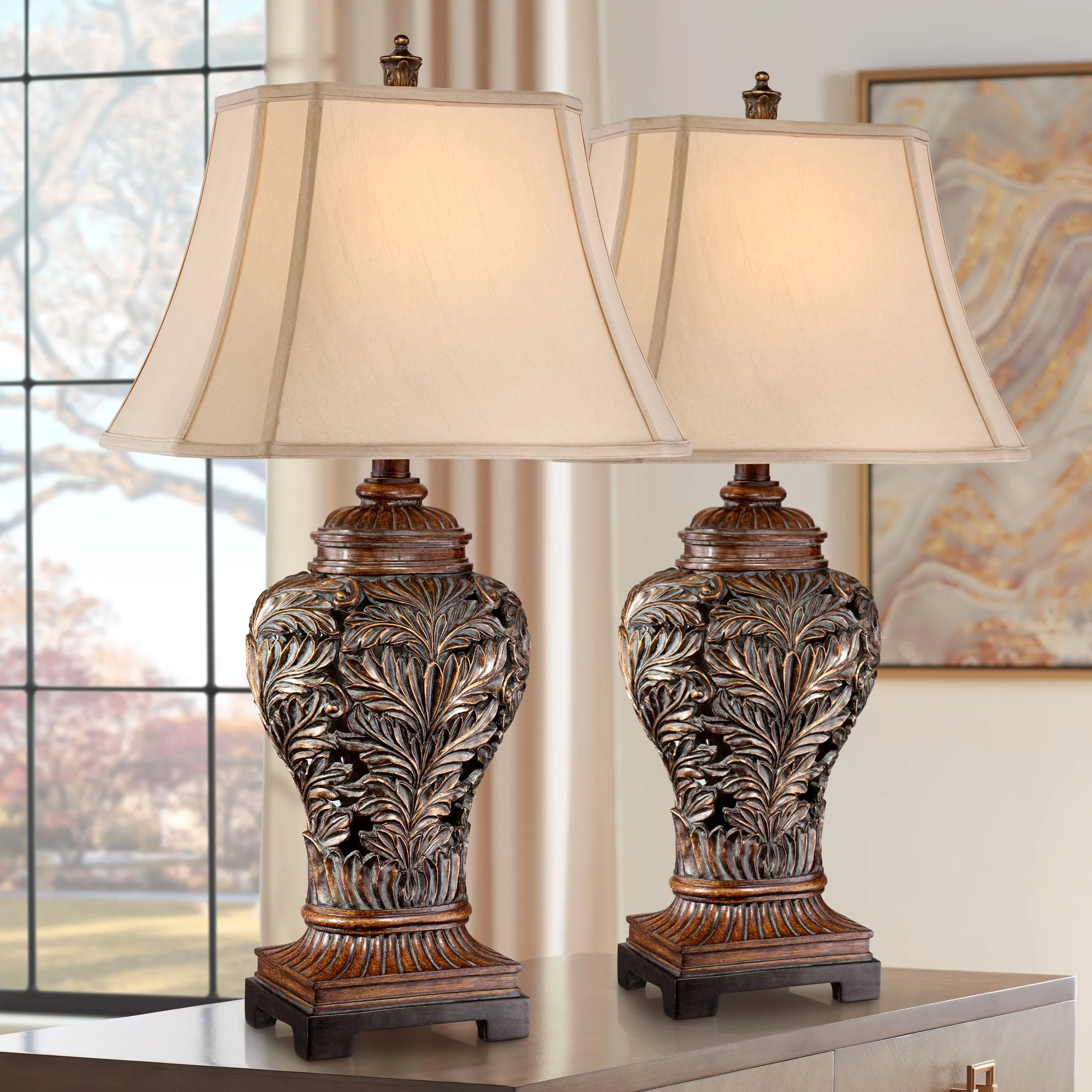 Barnes and Ivy Traditional Table Lamps 32.5