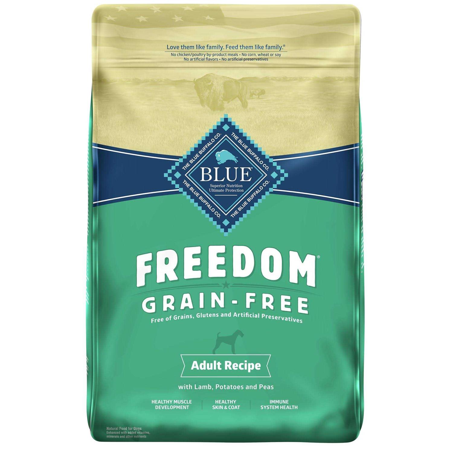 Blue Buffalo Freedom Adult Grain-Free Lamb Recipe Dry Dog Food - Pet Supplies online store