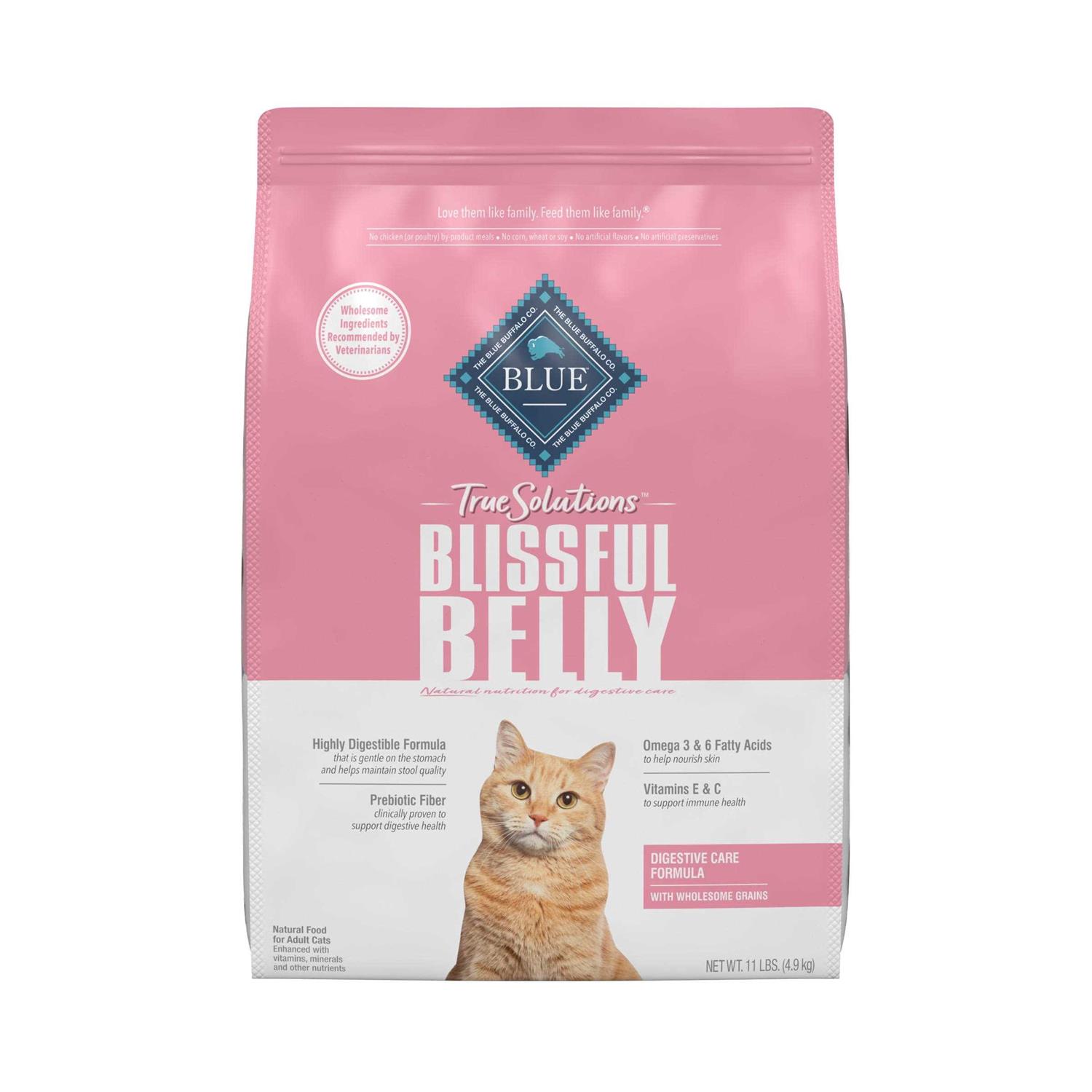 Blue Buffalo True Solutions Blissful Belly Digestive Care Adult Dry Cat Food - Pet Supplies online store