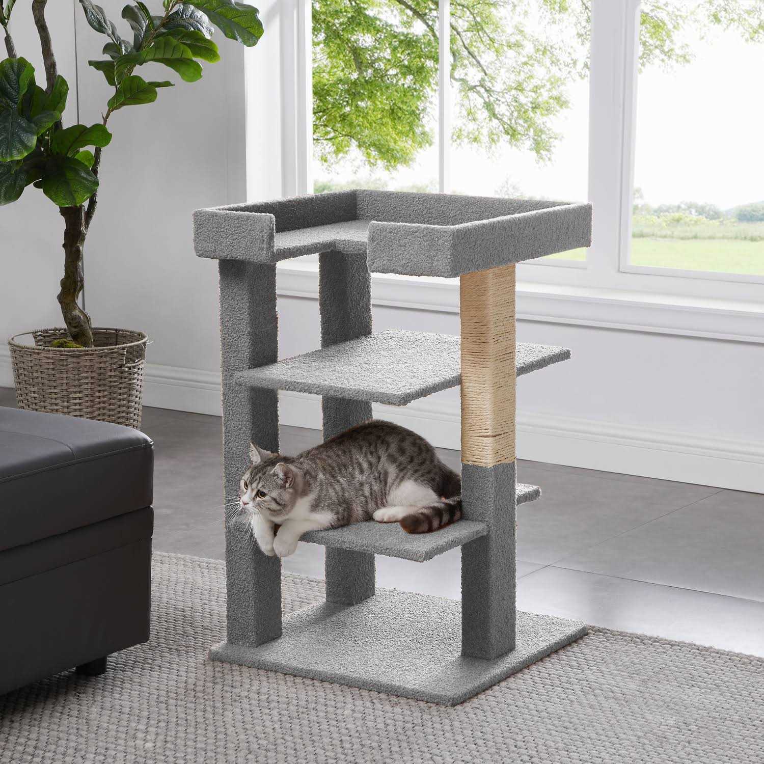 HOMESTOCK Cat Tree for Large Cats Cat Activity with Scratching Post - Pet Supplies online store