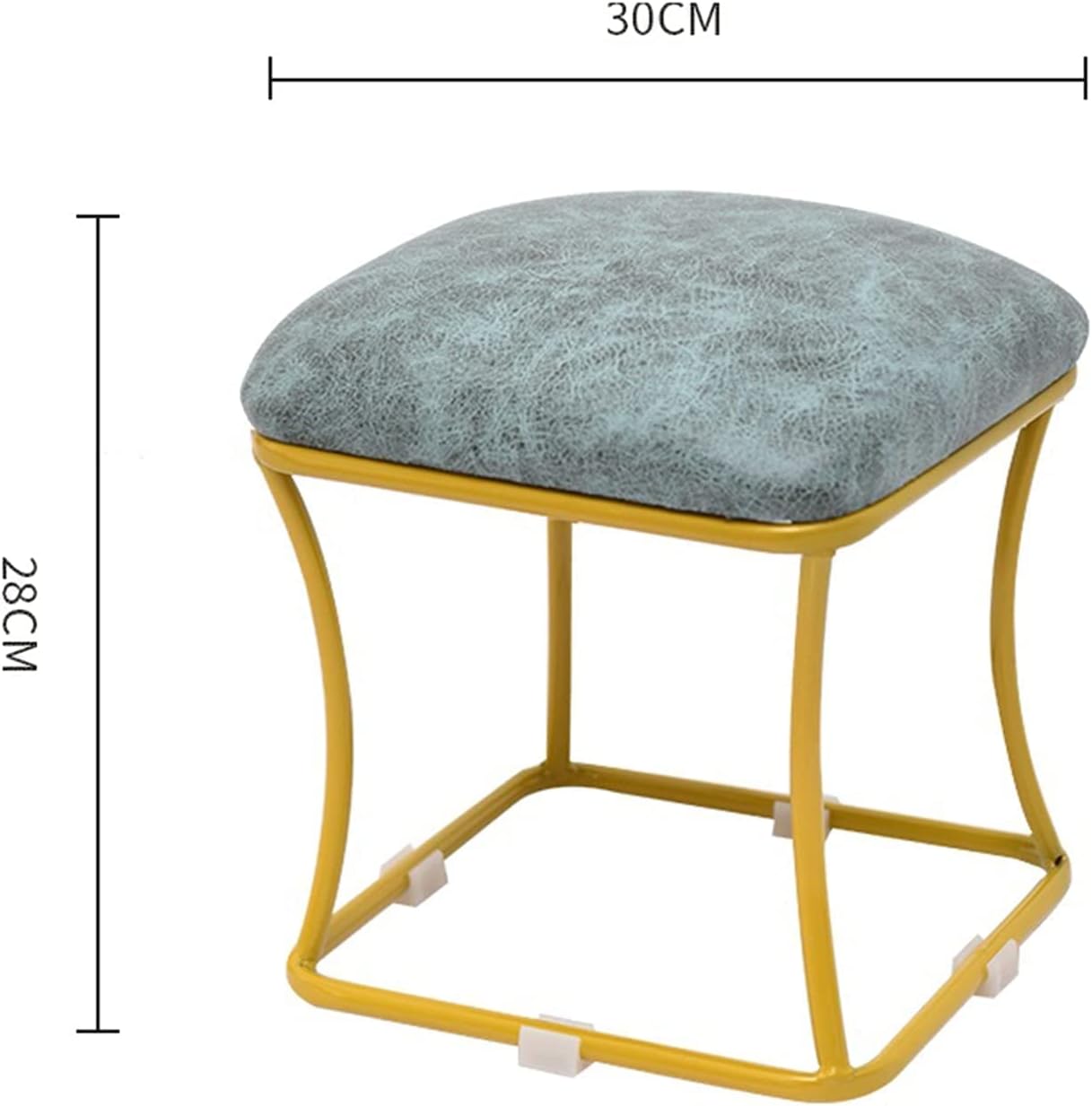 Small Stools Shoe-Changing Stools at The Home Entrance Creative and Cute Small Benches Sofa Stools Light Luxury Square Stools Low Stools. (Color : Dark Green)