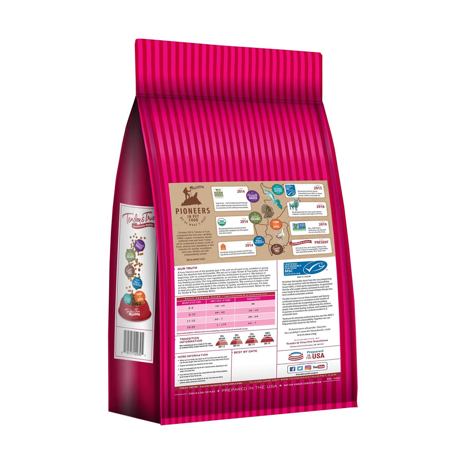 Tender & True Salmon & Sweet Potato Recipe Dry Cat Food - Pet Supplies online store