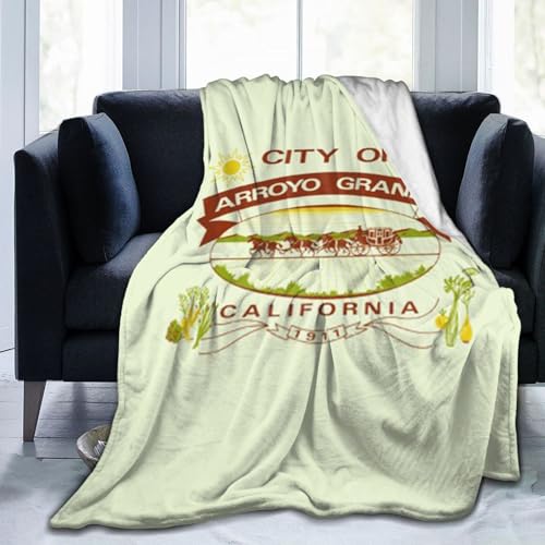 Flag of Arroyo Grande, California Throw Blanket for Couch Bed Sofa Soft and Comfortable Blankets 40