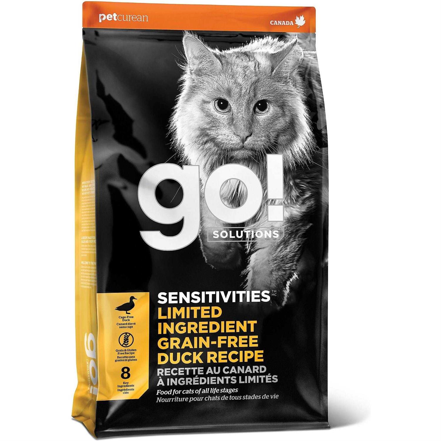Go! Solutions Sensitivities Limited Ingredient Duck Recipe Dry Cat Food - Pet Supplies online store
