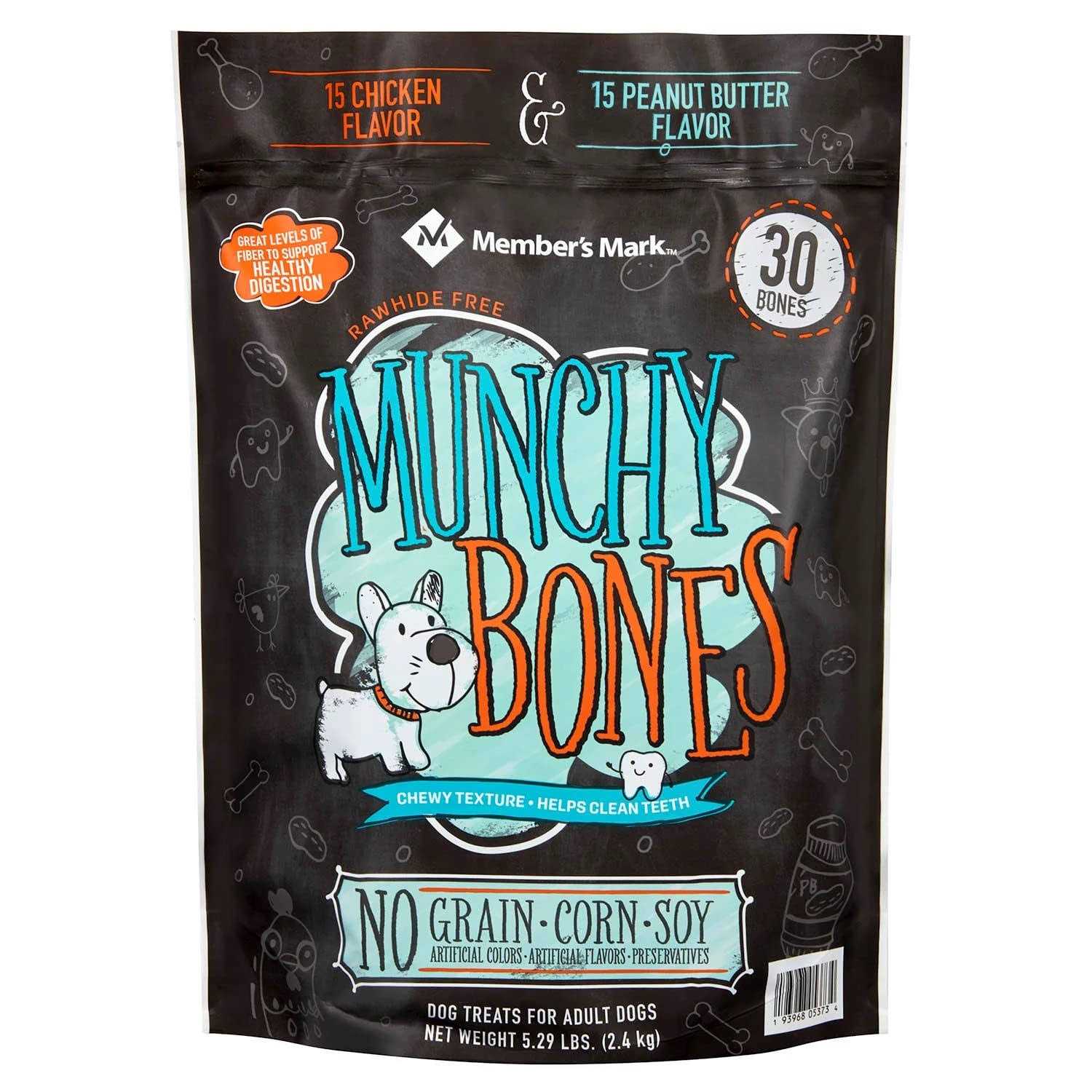 Member's Mark Munchy Bones Dog Treats for Adult Dogs - Pet Supplies online store