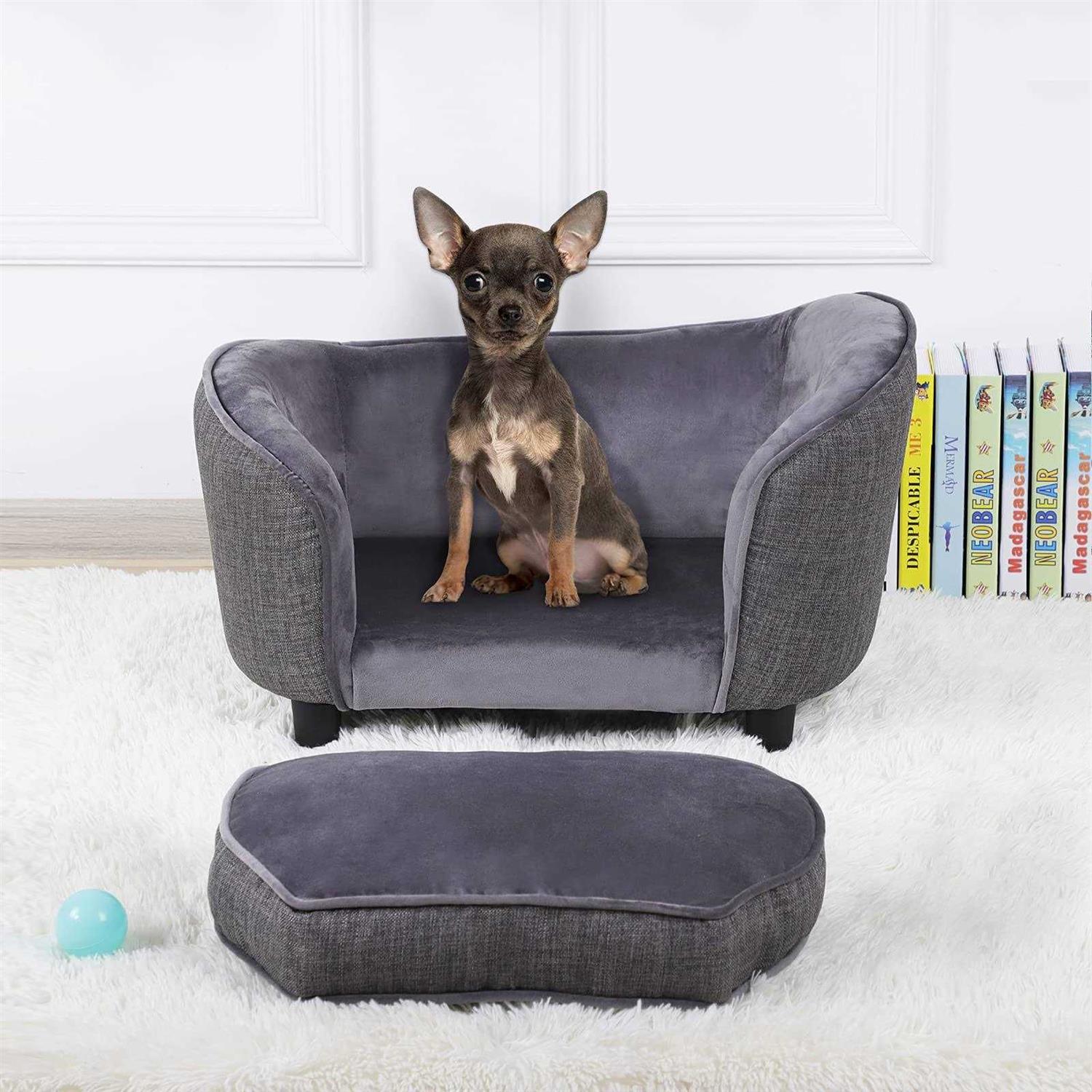 Getifun Pet Bed Sofa Velvet Couch Washable Cushion for Small Dog Cat - Pet Supplies online store