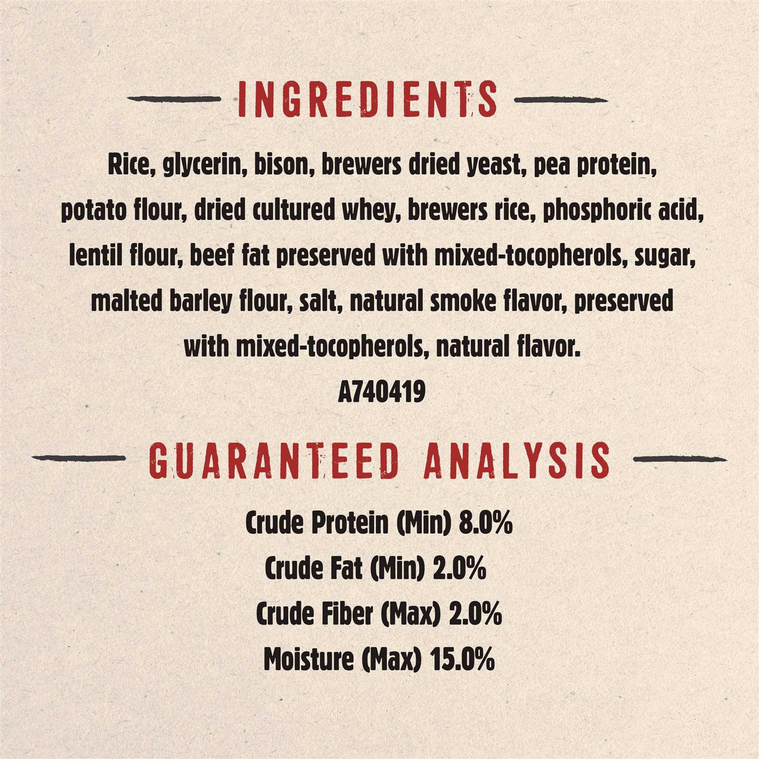 Purina Prime Bones Natural Dog Treats Filled Chew With Pasture-Fed Bison - Pet Supplies online store