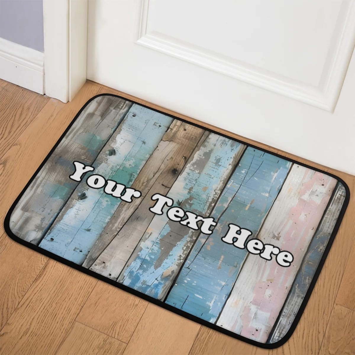 Personalized Wood Grain Door Mat Custom Wood Texture 24''x36'' Non Slip Absorbent Floor Mat Washable Welcome Door Mats for Outdoor Indoor Entryway Entrance