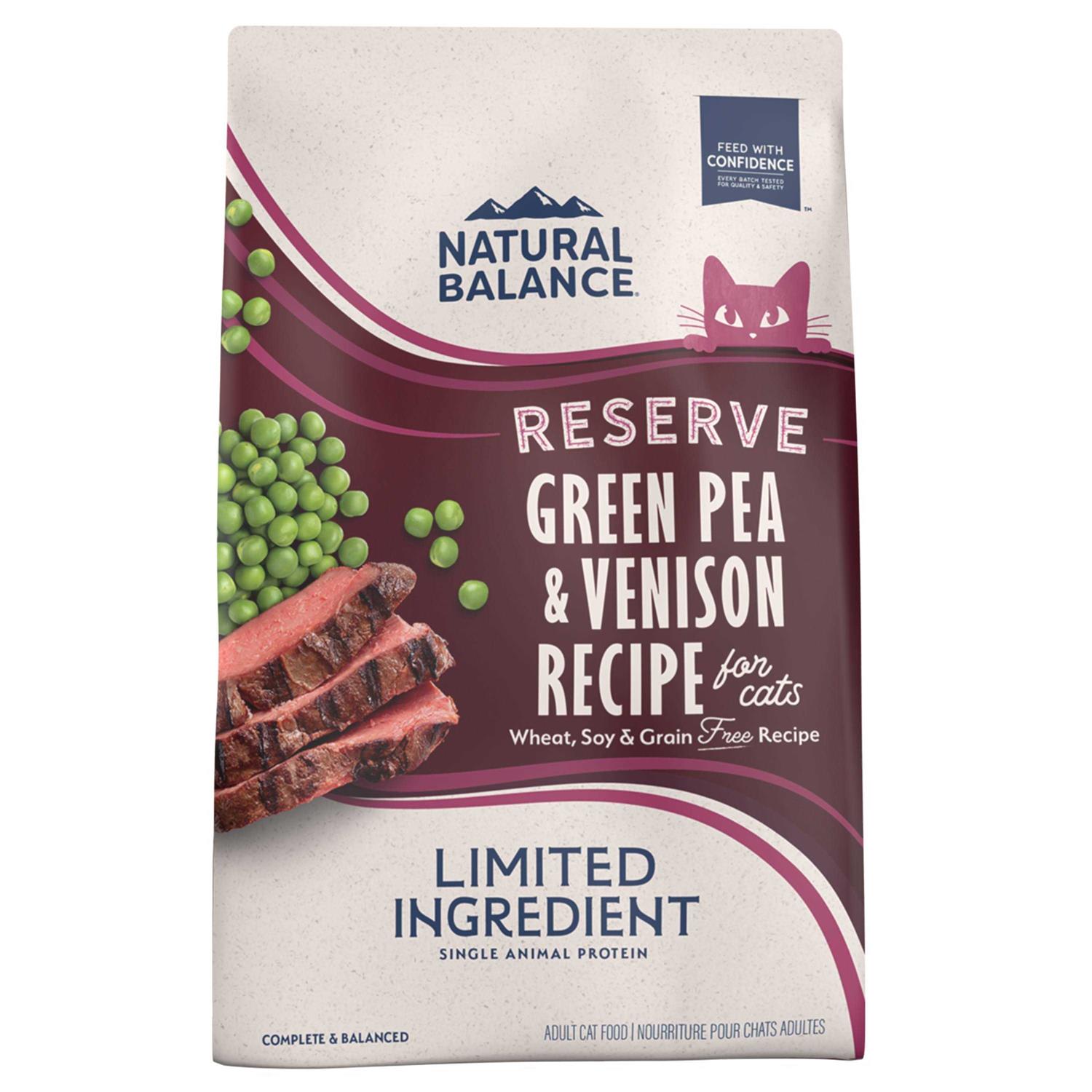 Natural Balance Reserve Limited Ingredient Grain Free Green Pea & Venison Dry Cat Food - Pet Supplies online store