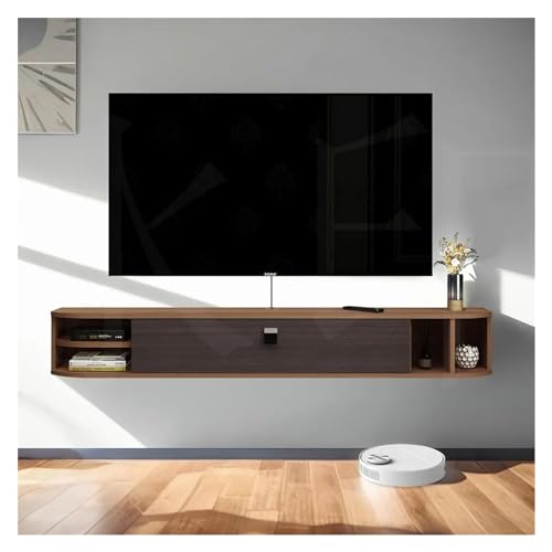 Tv Cabinet, Wood TV Stand Living Room Furniture Wall Mounted TV Cabinet Bedroom Furniture for Television Chest of Drawers Home Modern House(White)