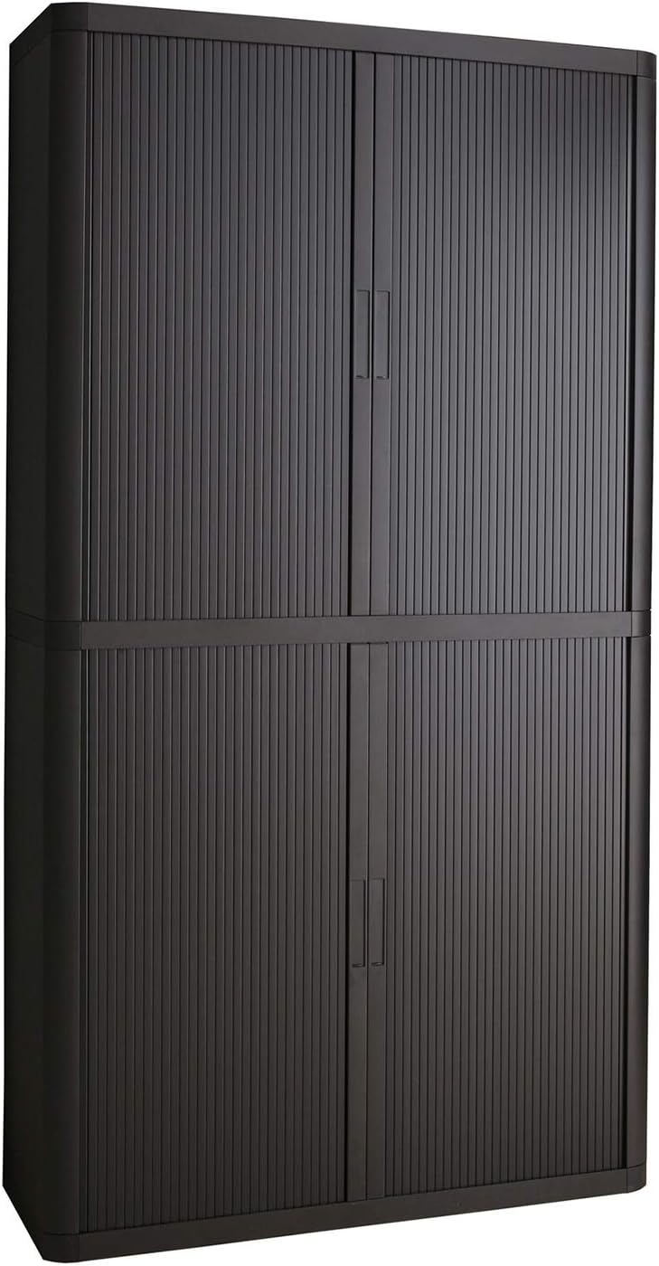 Black 81 Inch Tower Bathroom Towel Storage Cabinet Tall Organizer Kitchen Furniture Drawer Cupboard 4 Shelves Pantry Door Shelf Home Office Polystyrene Metal 43.33