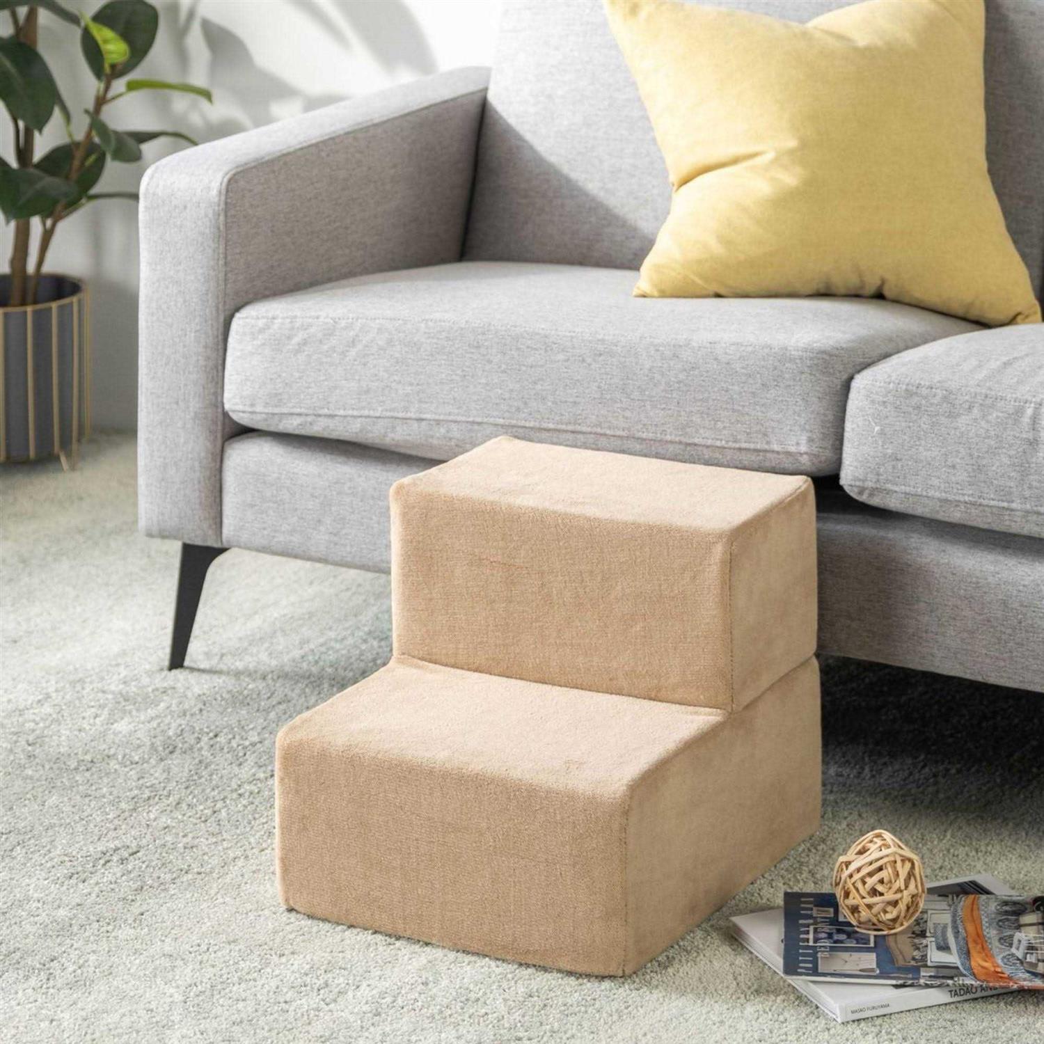 Zinus 2 Step Comfort Pet Stairs/Pet Ramp/Pet Ladder, Extra Small - Pet Supplies online store