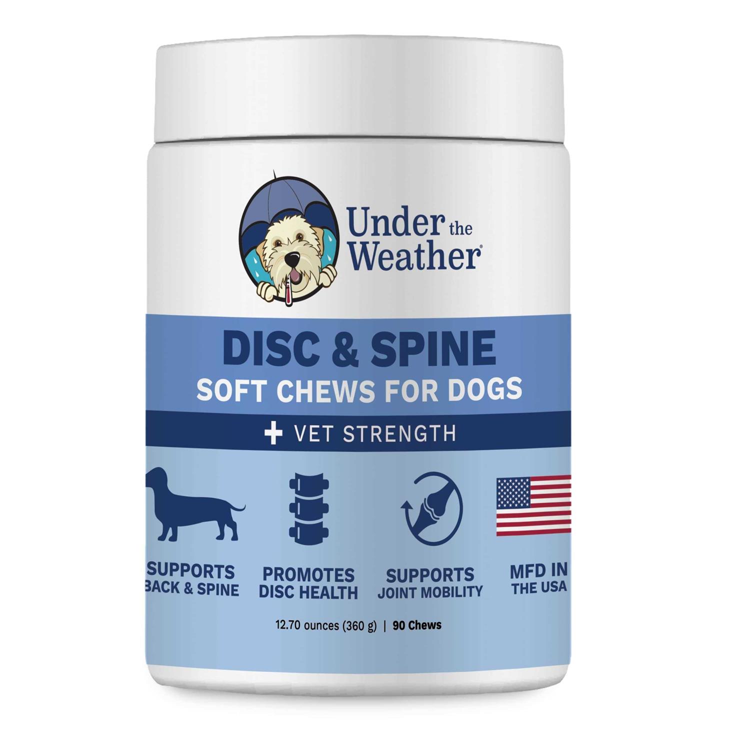 Under the Weather IVDD Dog Supplement, Disc and Spine Relief for Dogs - Pet Supplies online store
