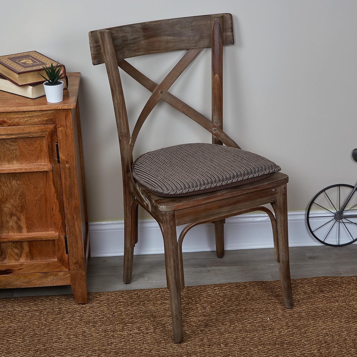 Klear Vu Raindrop The Gripper Non Slip Chair Cushions, Soft & Comfortable Seat Pad, Sitting Pillow for Kitchen, Dining or Office, 6 Count (Pack of 1), 06 Taupe