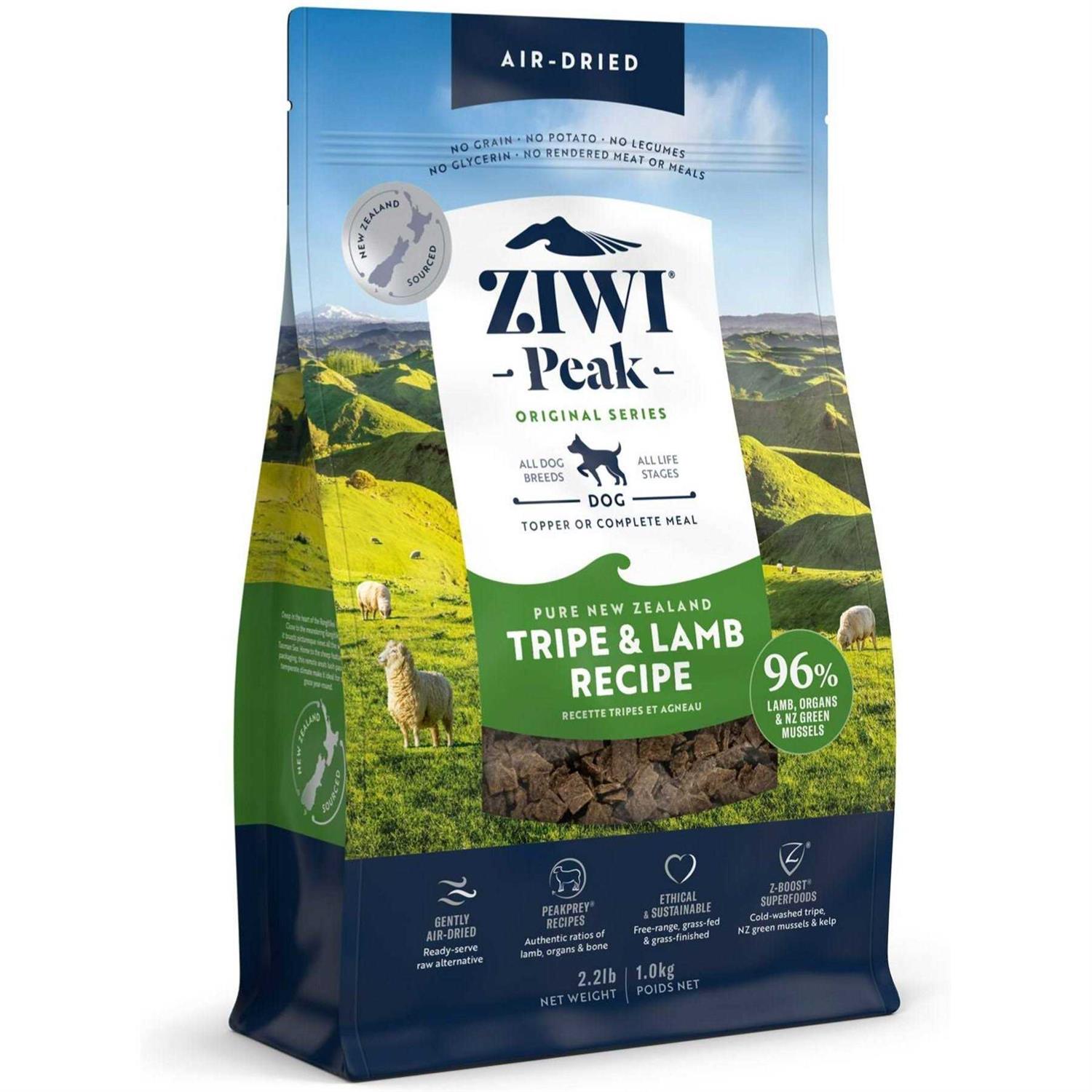 Ziwi Peak Air-Dried Tripe & Lamb Dog Food - Pet Supplies online store