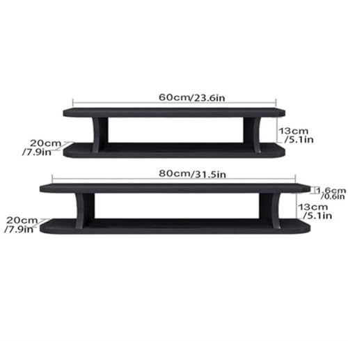 Floating TV Stand, Wall Mounted TV Cabinet, TV Console with Storage, Set-Top Box Router Storage Rack for Living Room, Bedroom, Kitchen(Yellow,5.1 * 7.9 * 23.6in)