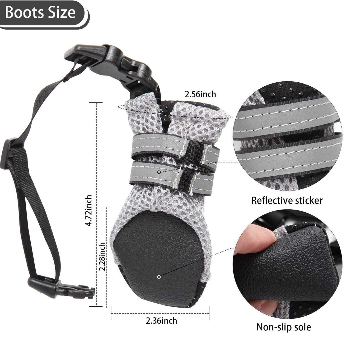 Sovipal Dog Boots with Anti-Lost Design, Buckle Straps, and Weatherproof. Dog Shoes for Small Dogs Ideal for Outdoor & Indoor Walks - Pet Supplies online store