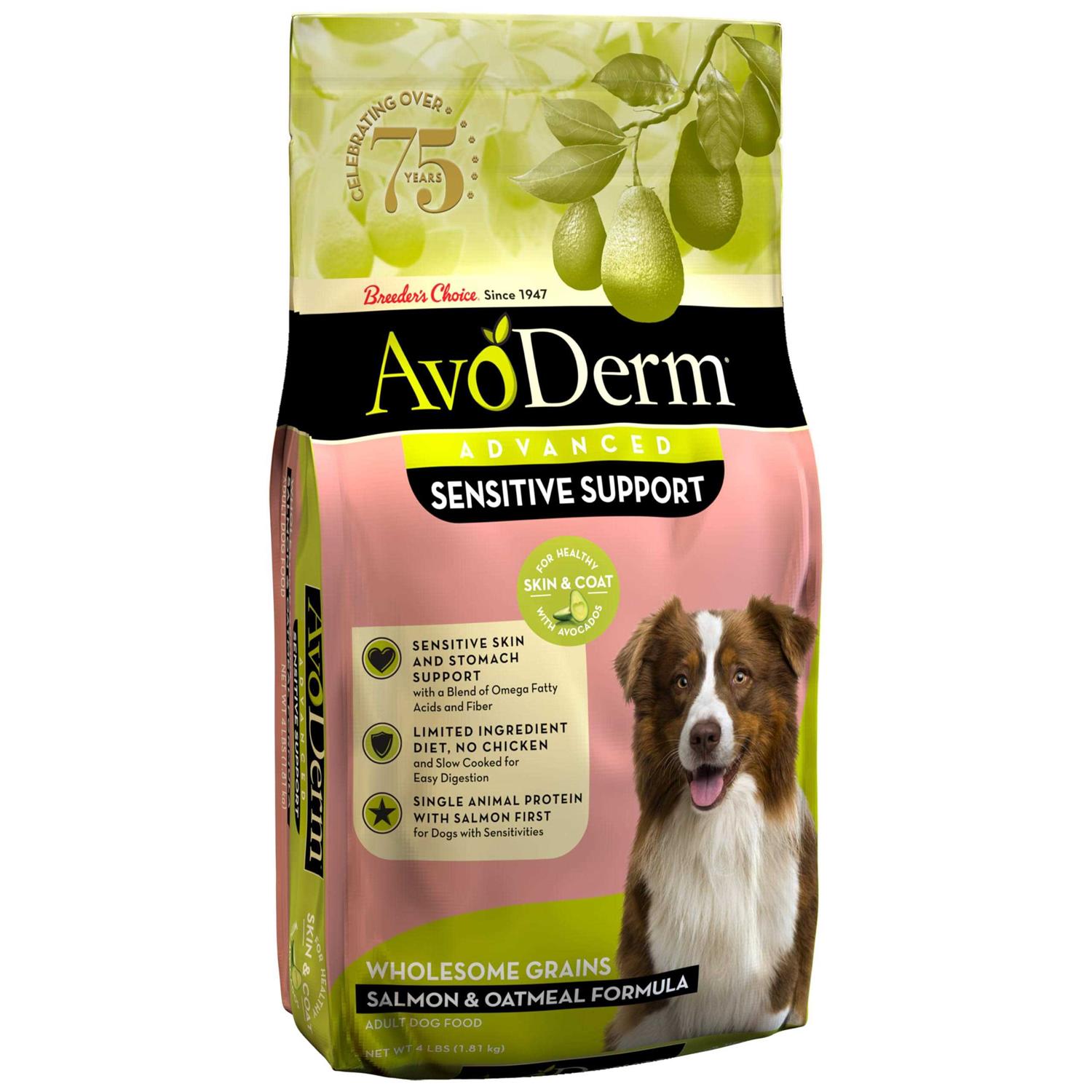 AvoDerm Advanced Sensitive Support Salmon & Oatmeal Formula Dry Dog Food - Pet Supplies online store