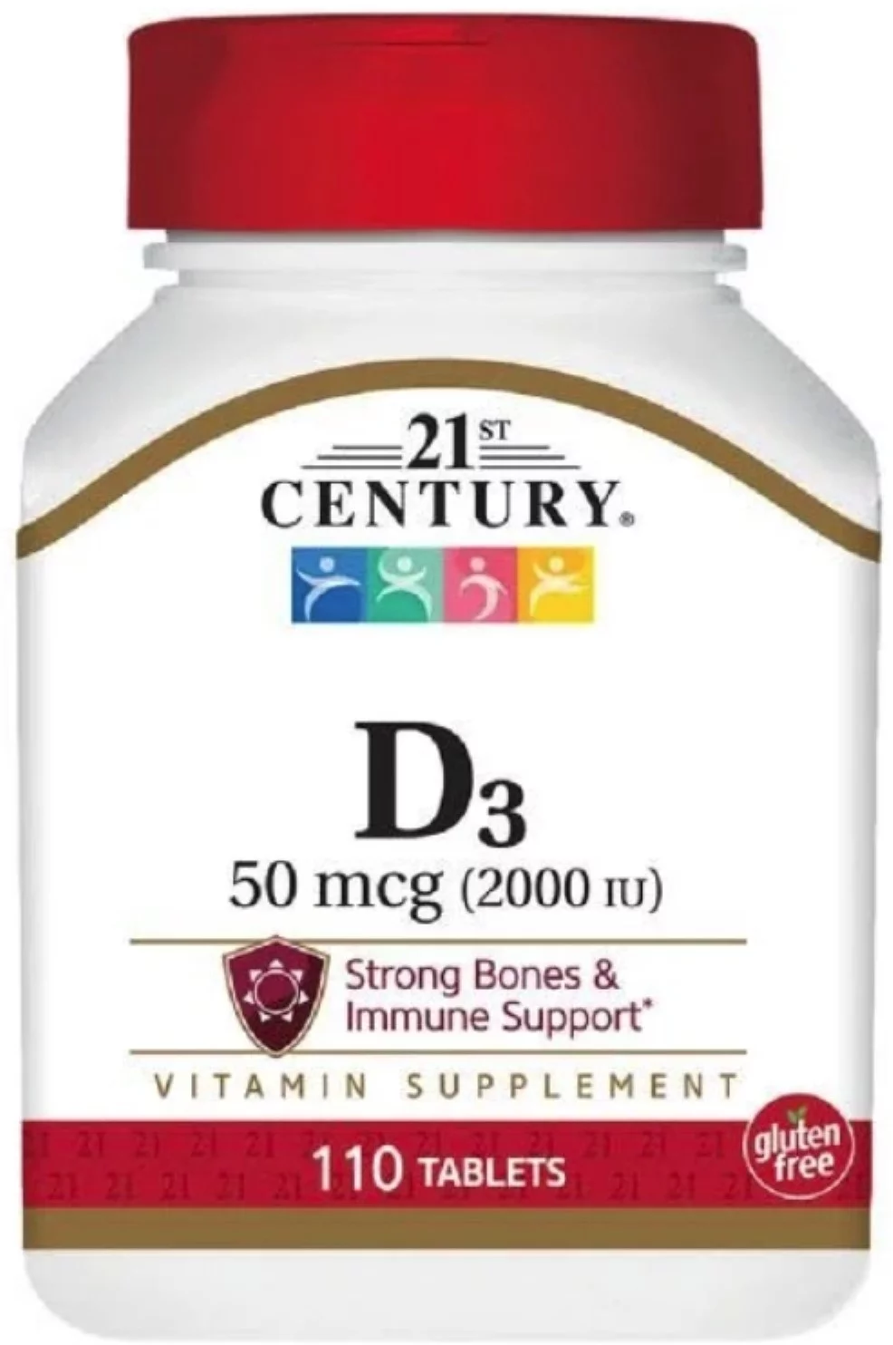 21st Century Vitamin D3 2000 IU Tablets 110 ea (Pack of 6)