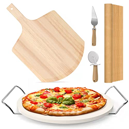 5 PCS Round Pizza Stone Set, 13