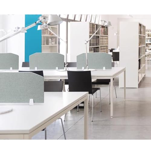 Office Desk Screen Partition, Desk Acoustic Divider Mounted Privacy Panel, Stand Up Clamp-On Panel, Reduce Noise and Visual Distractions (Color : Gray-B, Size : 60x30cm)