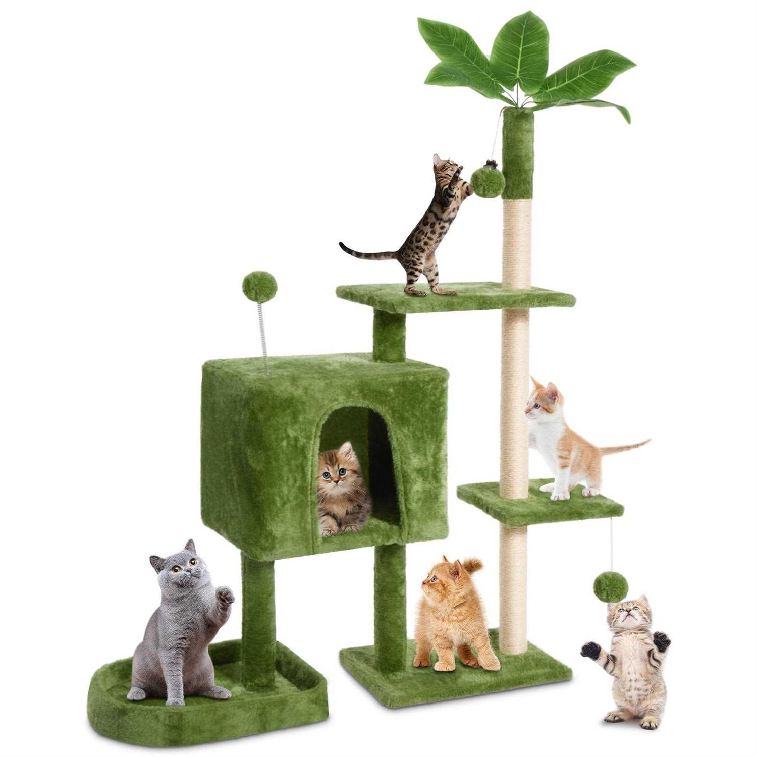 Mudie Cat Tree,52in Cat Tower for Indoor Cats Cat Tree with Scratching Posts Plush Perch Stand - Pet Supplies online store