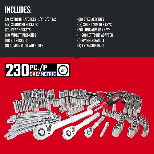 Craftsman 262-Piece Mechanic Tool Set, Master Socket Set with 3-Drawer VERSASTACK Tool Box, SAE/Metric Set (CMMT45309)