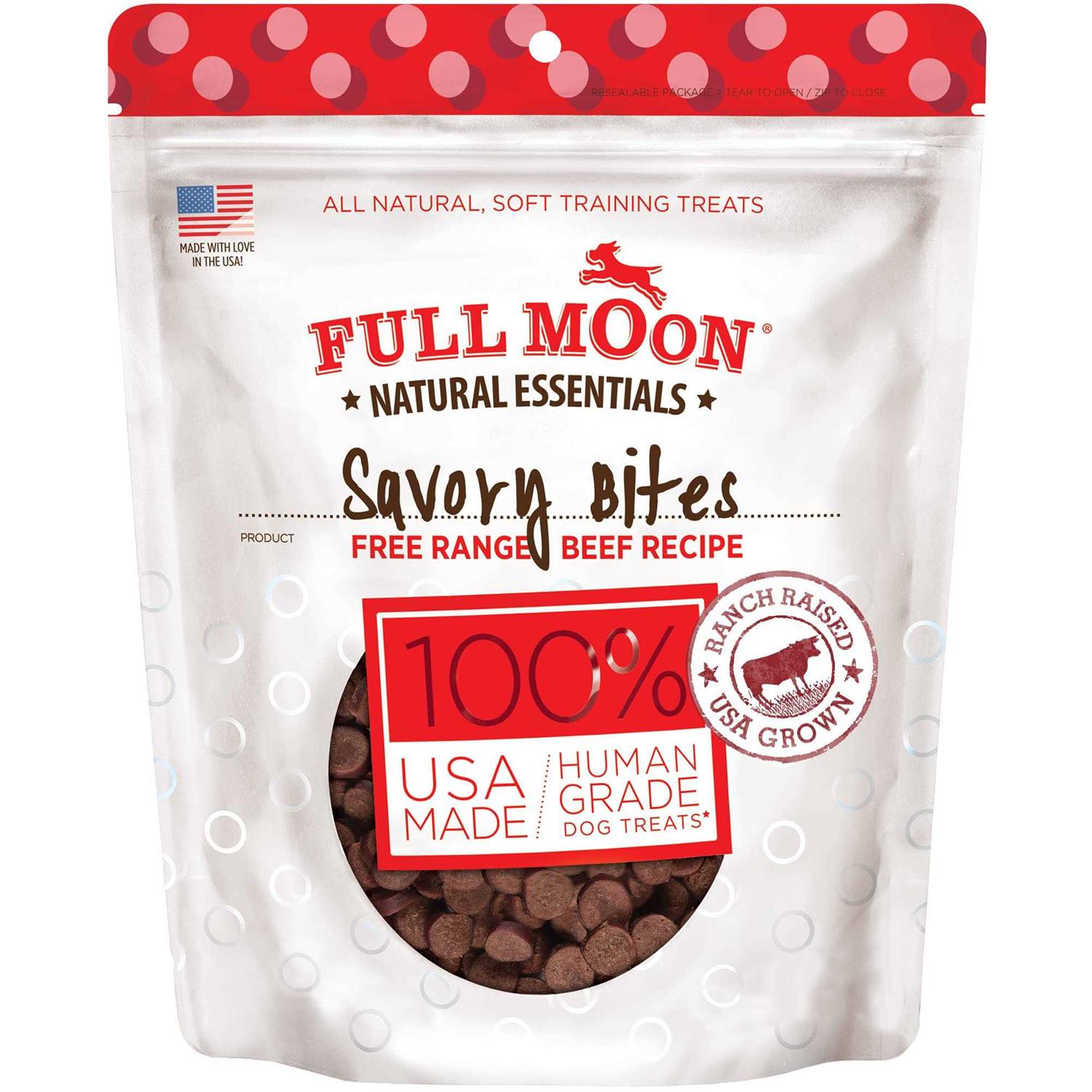 Full Moon Beef Recipe Savory Bites Dog Treats - Pet Supplies online store