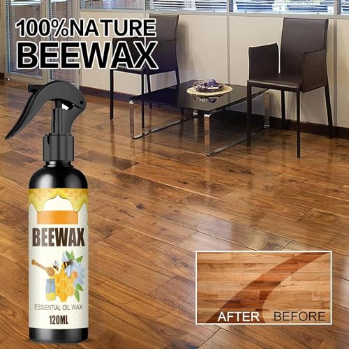 Natural Micro-Molecularized Beeswax Spray, Bees Wax Furniture Polish And Cleaner, Beeswax Spray Cleaner & Restorer Bundle, Wood Seasoning Beewax (1 Pcs)