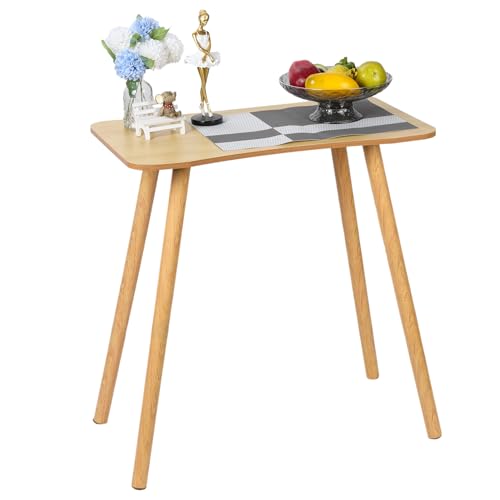 Computer Desk, Ergonomic Home Office Study Desk, Student Small Writing Table, with Solid Legs, Wooden Color Spacious Desktop for Home Office Wooden Color