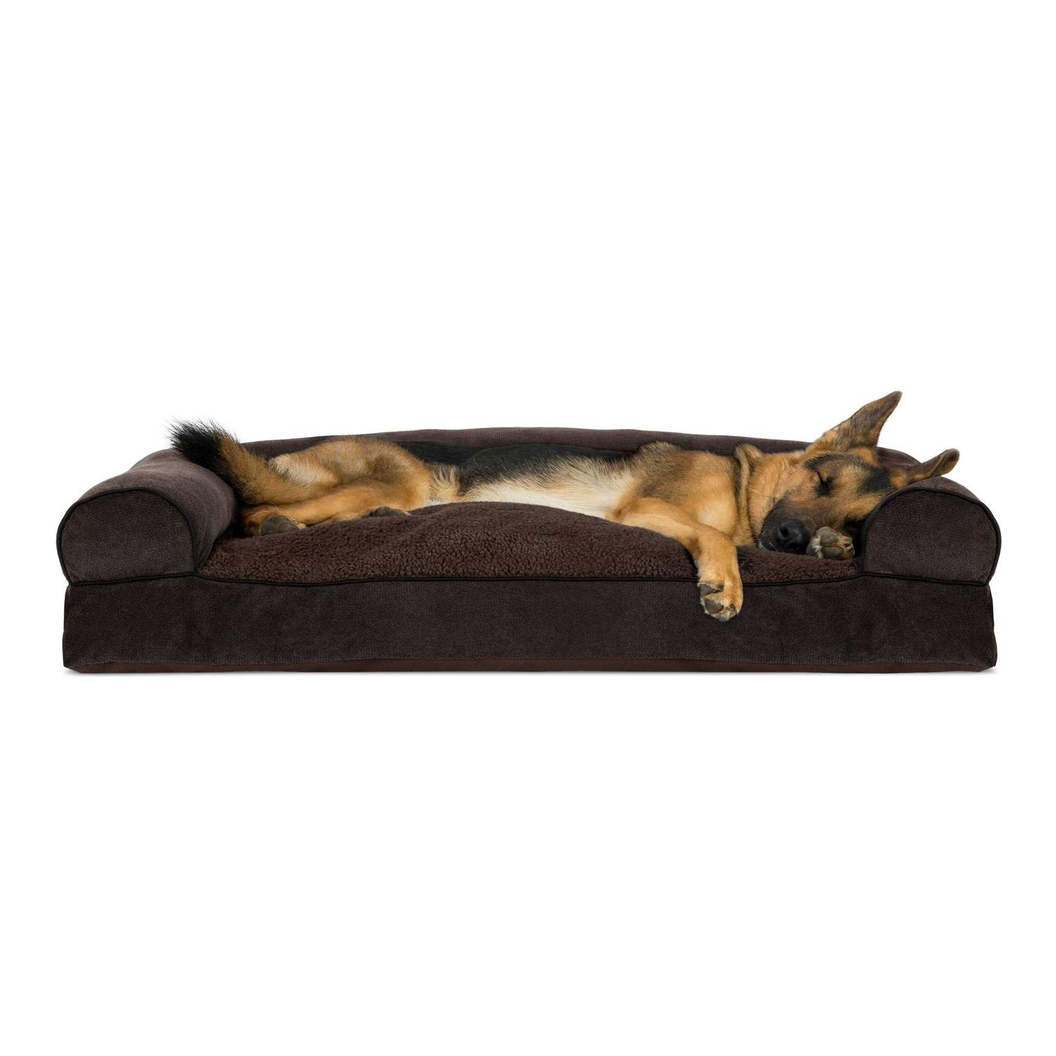 FurHaven Sofa Pet Bed Faux Fleece Chenille - Pet Supplies online store