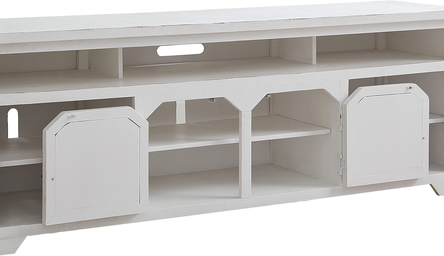 Progressive Furniture Elmhurst 80 Inch TV Console, Cotton White