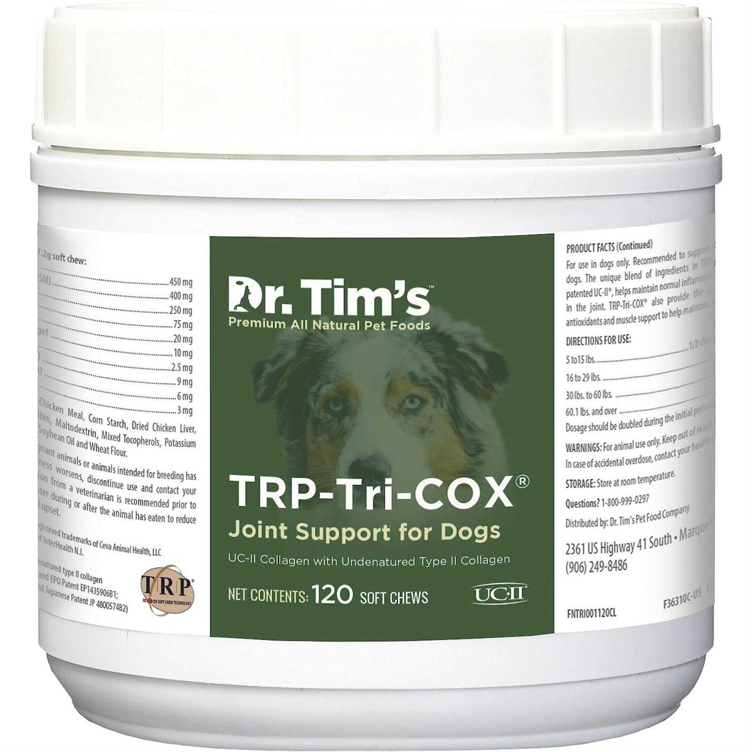 Dr. Tim's TRP-Tri-COX Joint Support Dog Supplement - Pet Supplies online store