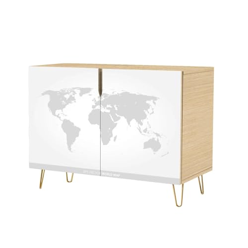Mid Century Sideboard Buffet Kitchen Storage Cabinet with 2 Doors Similar World map Minimalistic World map Blue worldmap for website Cupboard Console Table Bar Cabinet for Dining Room Hallway