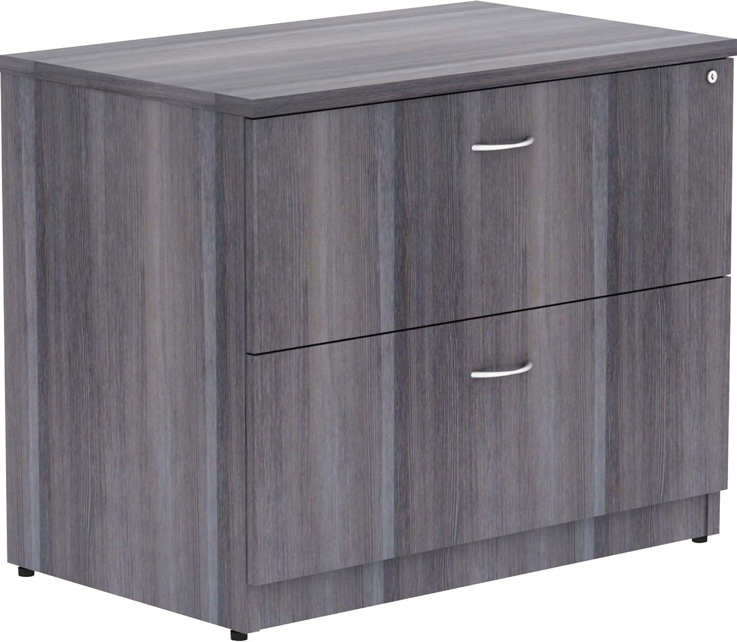 Lorell LLR69563 - Weathered Charcoal Lateral File - 2-Drawer