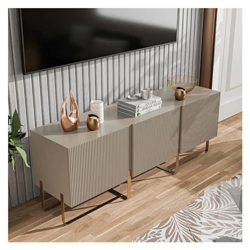 Tv Cabinet, Cabinet for Tv Stand Living Room Furniture for Modern Television with 3 Lockers Fits 65 Inches Home Wall(Green)